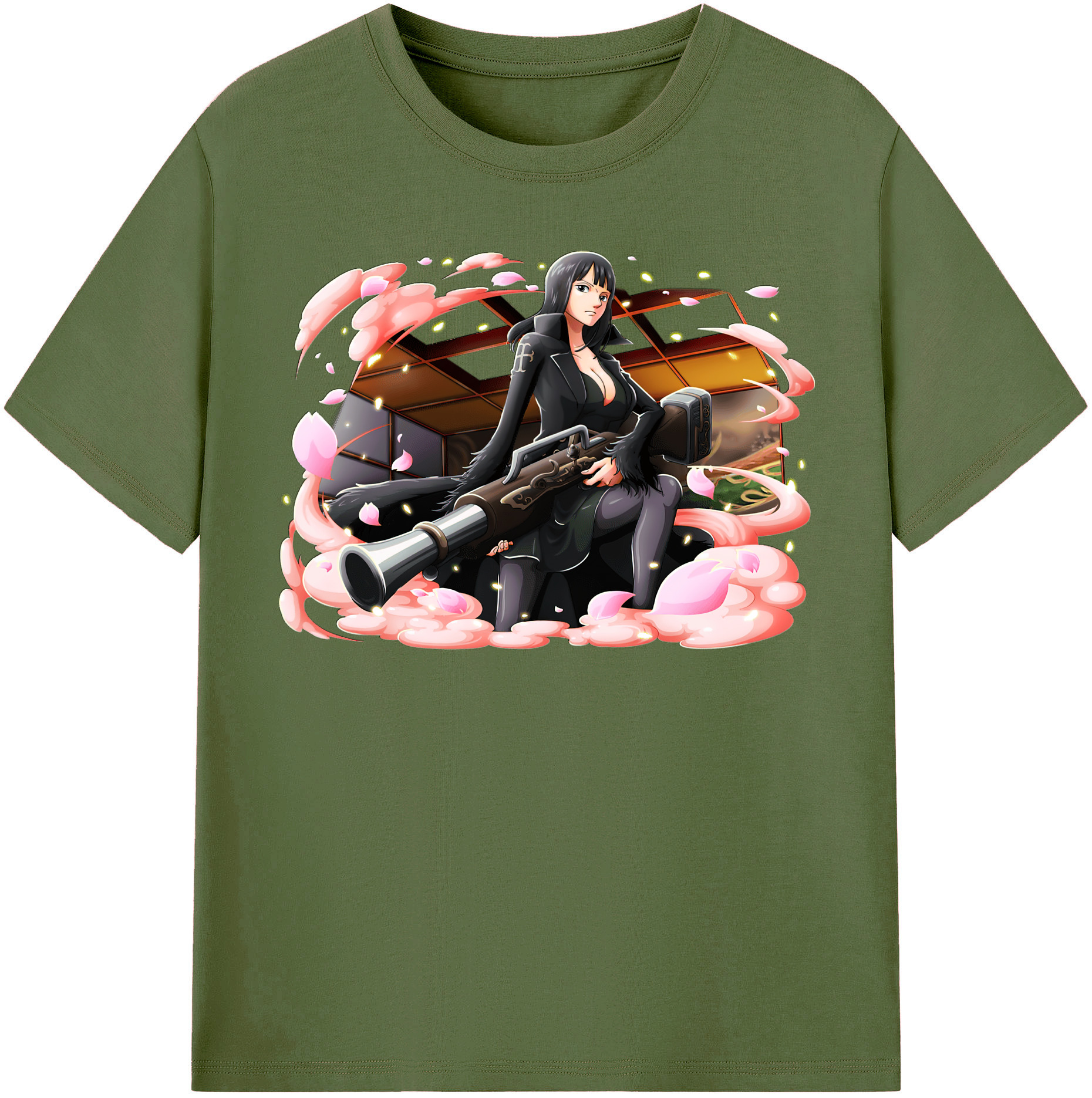 ワンピース ニコ・ロビン ONE PIECE Nico Robin 綿100％半袖Tシャツ（フロントプリント）